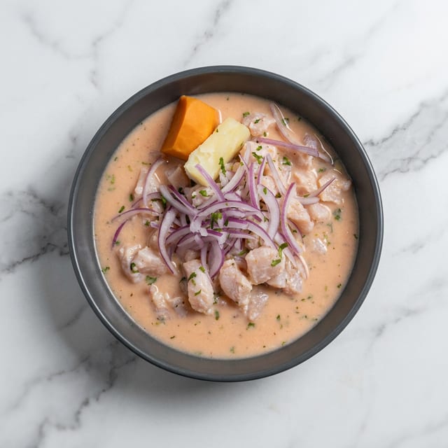 Ceviche de Pescado & Camaron.